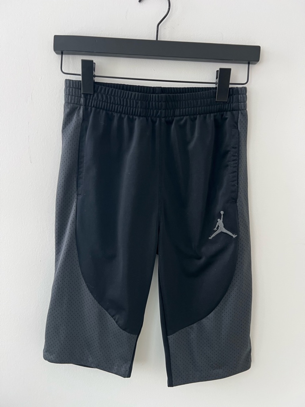 Jordan Black and Gray Boys' Athletic  Bermuda shorts 12-13 years